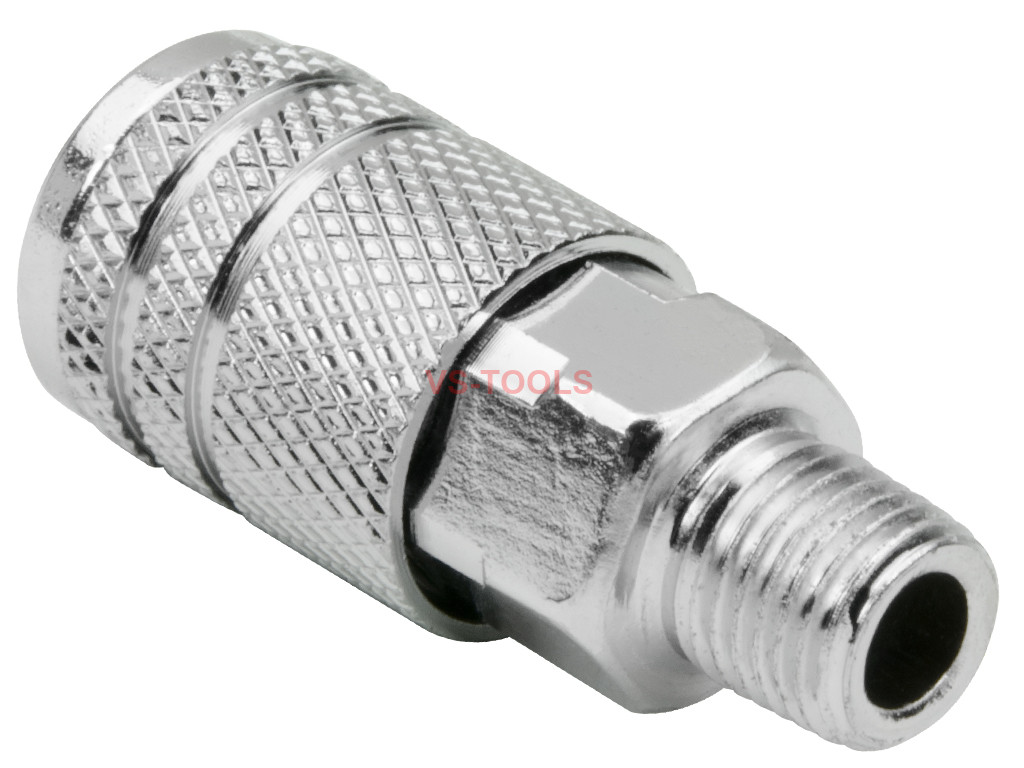 1/4 Inch NPT Male Steel Industrial to Female Coupler Air